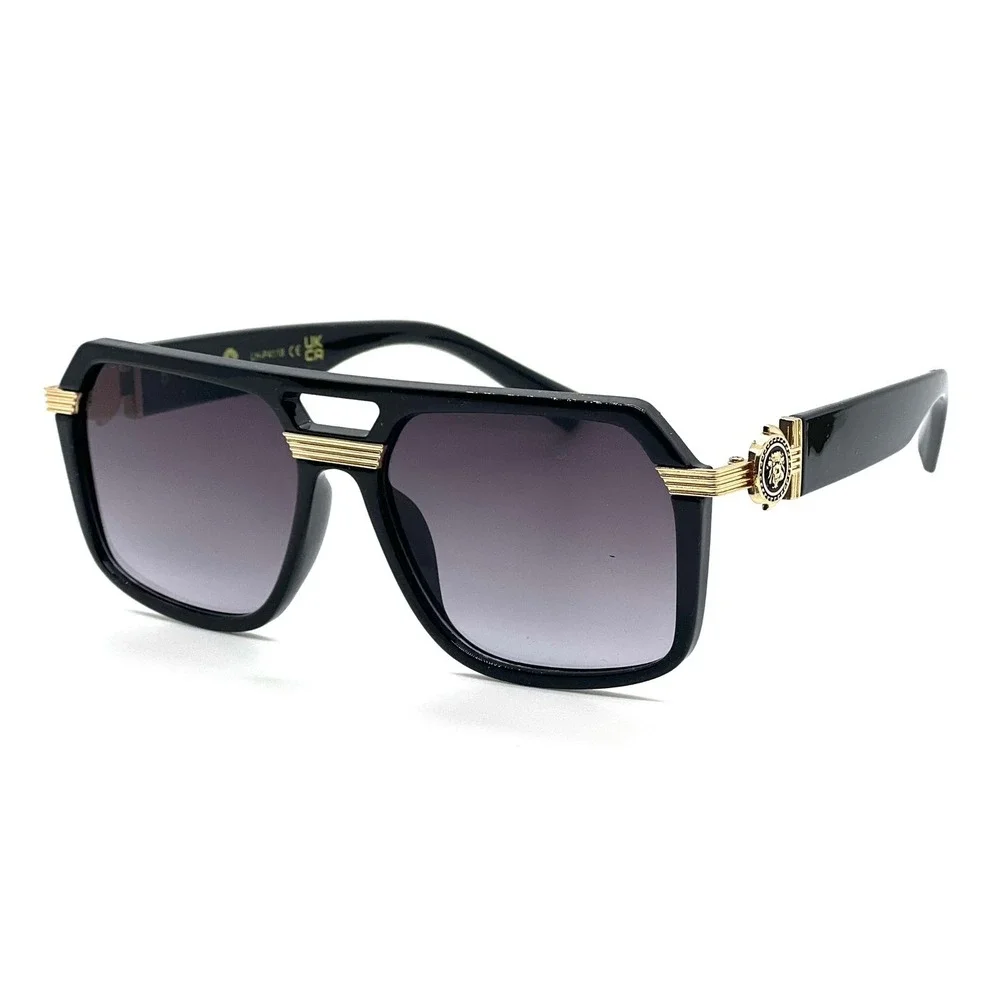 Men Sunglasses Classy Square Dark Black Lens Cholo Style Hip Hop Gangster Lentes